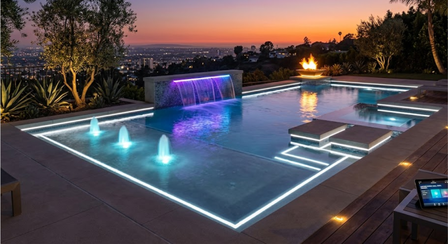 Innovative Pool Lighting Ideas Popular In Los Angeles - TIDEWATER