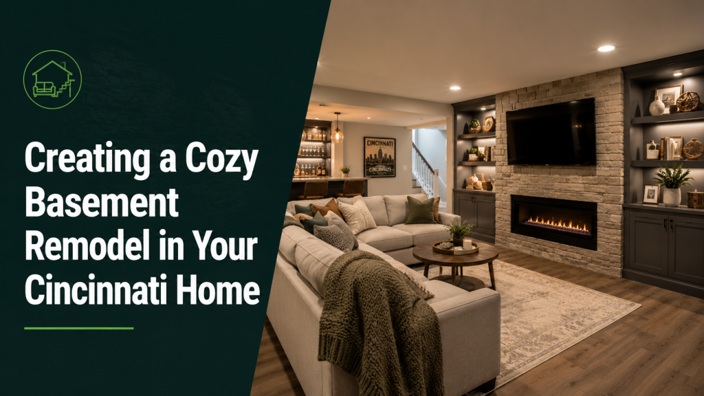 Creating a cozy basement remodel