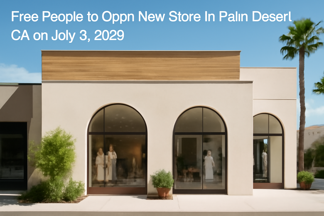Free People to Open New Store in Palm Desert, CA on July 3, 2026