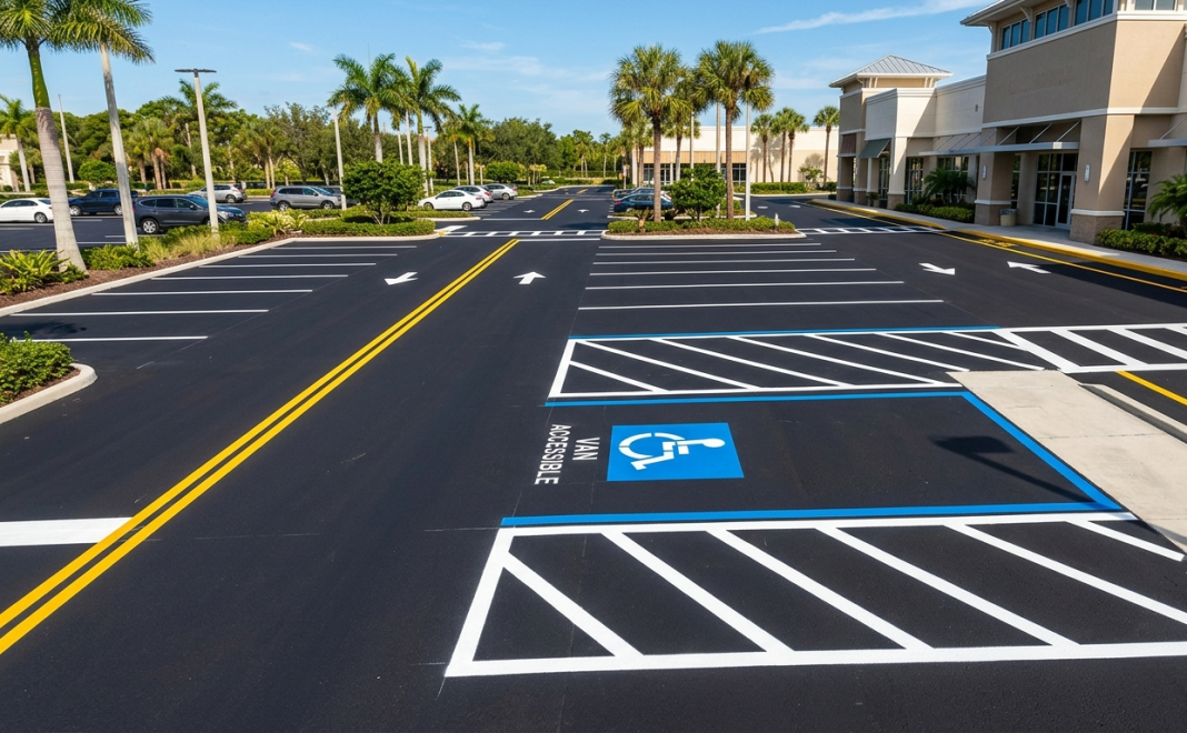 What to Expect From parking lot striping Naples