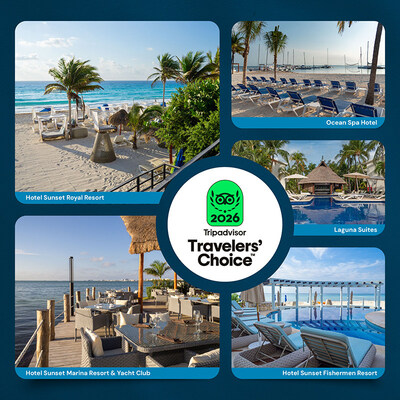 Five Sunset World Group Hotels Win TripAdvisor's 2016 Travelers' Choice Award