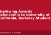 Nightwing Awards Scholarship to University of California, Berkeley Student