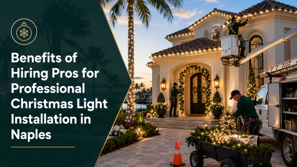 Holiday light installation in Naples