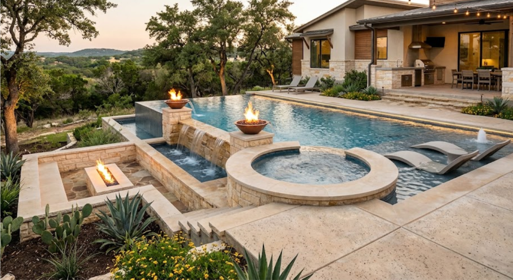 Popular Pool Features in Austin Backyards